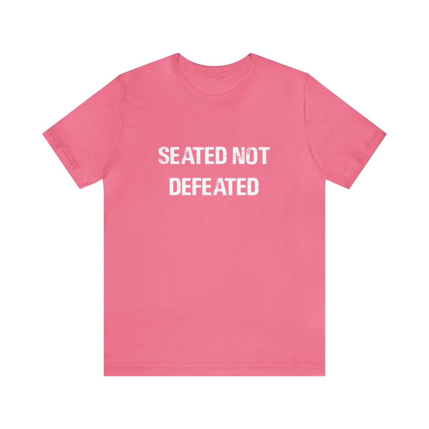 Seated Not Defeated Logo - Unisex Jersey Short Sleeve Tee